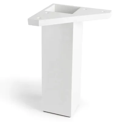 Produktbild von Eckstück, rechteckig, ABS, Modell 972, weiß.Eckstück, rechteckig, robust, aus weißem ABS, Modell Rei
