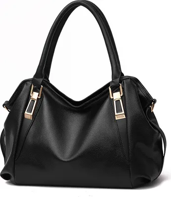 Produktbild von Frauen Handtasche Messenger Tasche, Damen Große Kapazität Weichen Kunstleder Schulter Top-Griff Kreuz-körper Taschen(Schwarz)
