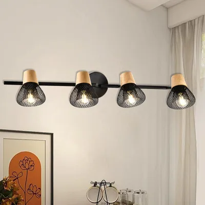 Produktbild von LQWELL Wandleuchte, LED Wandlampe Innen Wandbeleuchtung Wandspot im Retro-Industriestil, für Studio Bartheke Hotel Schlafzimmer Wohnzimmer Treppe Saal