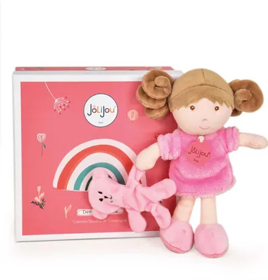 Image de Poupée Doudou Jolijou Miss Rose 21 cm