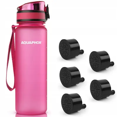 Obrázek produktu pro Filtrační láhev Aquaphor City 500 ml + 5 filtrů, růžová