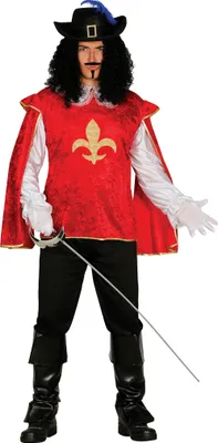Produktbild von Musketier Abenteurer Kostüm Karneval Historische Kleidung, Größe: 48 - 50 (M) Farbe: Schwarz