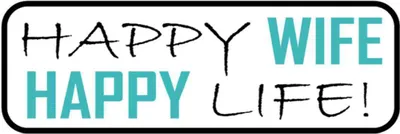 Produktbild von vianmo Holzschild 10x27 cm Happy wife Life Dekoration