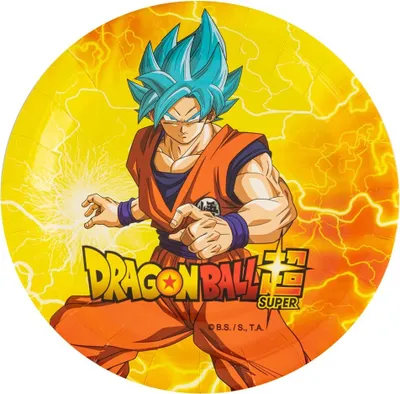 Produktbild von Pappteller Dragon Ball Z Partygeschirrr 8 Stk bunt 23cm -