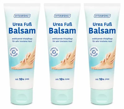 Produktbild von VITAWOHL Urea Fuß Balsam 10% Urea – 75 ml (3 Pack)