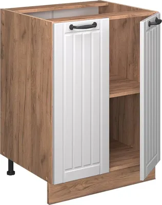 Produktbild von Küchenunterschrank Vicco Fame-Line Weiß Landhaus 60 cm ohne Arbeitsplatte, Model 57267
