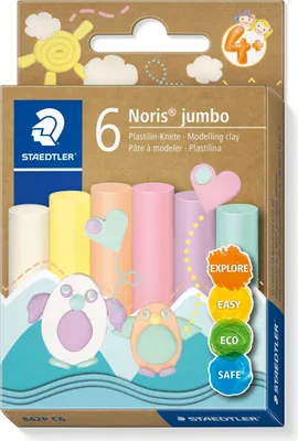 Zdjęcie produktu dla STAEDTLER Plastelina Noris Jumbo Pastel