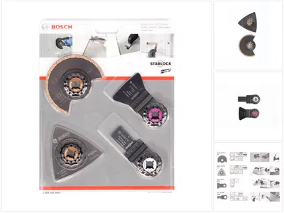 Obrázok produktu pre Bosch 2 608 661 695, Sada čepelí, Kachlička, oceľ s vysokým obsahom karbónu HCS, 4 kusov, Blistr