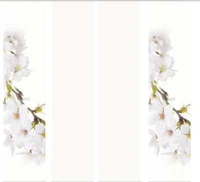 Produktbild von Schiebegardine Digitaldruck Kirangi weiß 4er-Set 60x245 cm