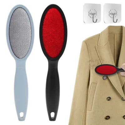 2er-Set Kleiderbürsten, doppelseitig, 25 cm, für Fusseln und Tierhaare