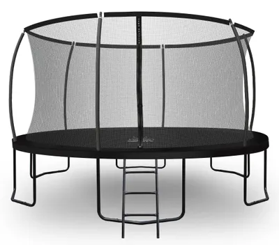 Produktbild von ZERO GRAVITY® Trampolin  Ø 427 cm, GS, Gartentrampolin Komplett-Set mit Sicherheitsnetz & Leiter, Sturmsicher in 5 Minuten, Ultima 4 Black Edition