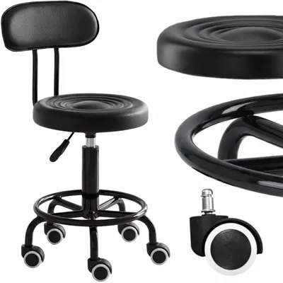 Image de Tabouret Cosmetique Avec Dossier  Chaise Pour Salon Tst