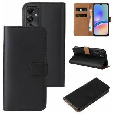 Produktbild von Kunstleder Flip-Hülle für Smartphones - Farbe: Schwarz - Modellkompatibilität: Für Samsung Galaxy A05s