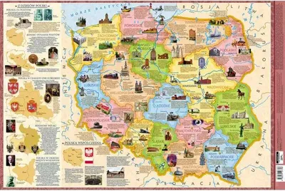 Immagine prodotto di Polonia Carta delle curve di livello dei Voivodati 1:1 500 000