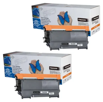 Immagine prodotto di 2 toner D&C compatibili con Brother TN2220/TN2210/TN2010, DCP-7055, FAX-2840, HL-2130, HL-2240, MFC-7360N e altri modelli delle serie DCP, FAX, HL e MFC