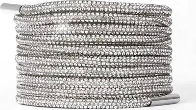 Produktbild von Strass Schnürsenkel - Silber - Rund - 120 cm