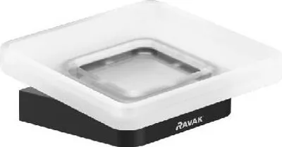 Produktbild von Seifenschale mit Halterung Ravak 10° TD 200.20BL schwarz