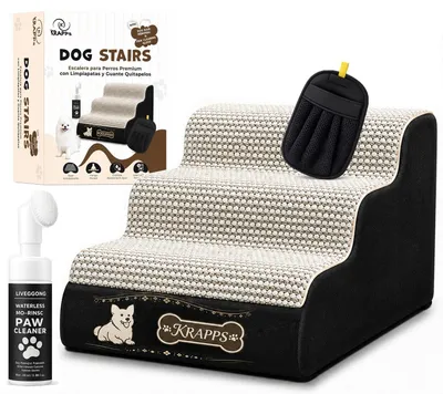 Hundetreppe für kleine Hunde, 3 Stufen, 40 cm, waschbar, rutschfest