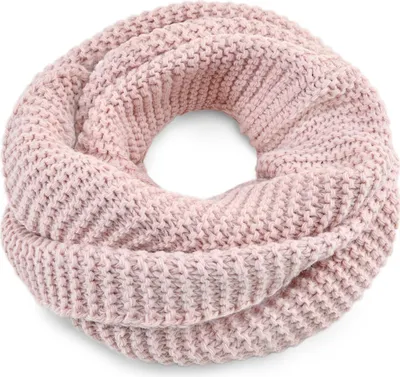 Produktbild von Damen Loopschal Strickschal Schlauchschal Winterschal einfarbig Neverless® rosa unisize