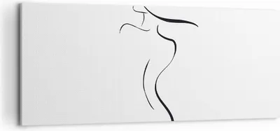 Produktbild von Bild auf Leinwand - Leinwandbild - Einteilig - Minimalismus Frau Hut - 120x50cm - Wand Bild - Wanddeko - Wandbilder - Leinwanddruck - Bilder - Wanddekoration - Leinwand bilder - AB120x50-4908