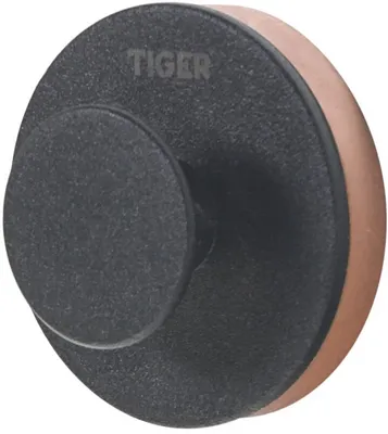 Produktbild von Tiger Urban Haken, Handtuchhaken zum Kleben, Farbe Schwarz, mit austauschbaren