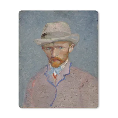 Produktbild von MuchoWow® Mauspad Mousepad Selbstporträt - Vincent van Gogh 30x40 cm - Mousepads - Maus Mat - Pad - Mausunterlage - Mausmatten