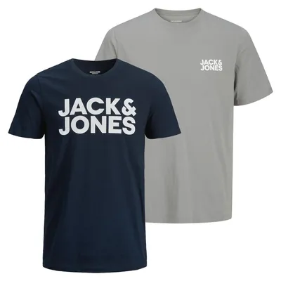 Produktbild von 2er Pack JACK & JONES T-Shirts Logo Tee Crew Neck