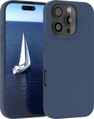 Produktbild von EAZY CASE Silikonhülle für Apple iPhone 16 Pro Silikon Backcover Schutz in Blau