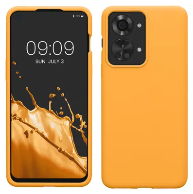 Produktbild von kwmobile Handyhülle für OnePlus Nord 2T 5G Hülle - Case Silikon - Kabelloses Laden - Schutzhülle Cover in Fruity Orange