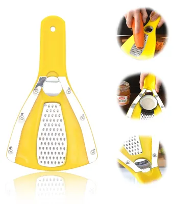 3-in-1 Dosenöffner, Flaschenöffner, Gemüseschneider, gelb