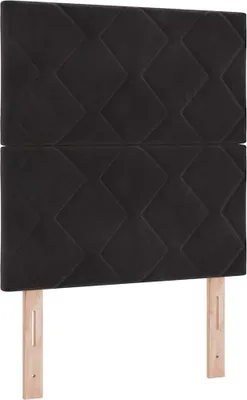 Obrázek produktu pro vidaXL Čelo postele s opěrkou hlavy černé 80 cm sametové