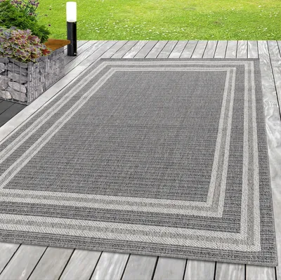 Zdjęcie produktu dla Ayyildiz | Dywan zewnętrzny ARUBA - 60 cm x 100 cm - Szary - Odporność na warunki atmosferyczne - Łatwy w czyszczeniu
