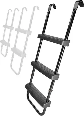Produktbild von Famanu Trampolinleiter - Höhenverstellbar und rutschfeste Tritte