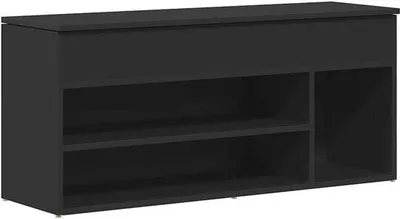 Productafbeelding van Schoenenbank 102x30,5x45cm - Houten Opbergbank voor Hal