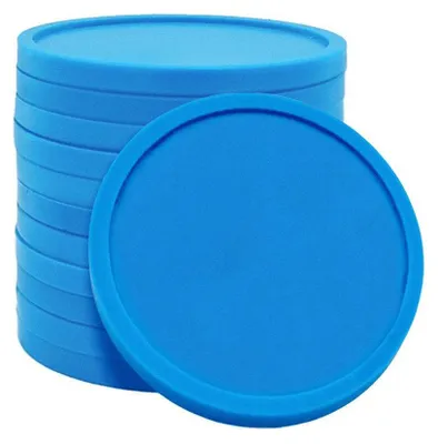 Image de Grand emballage : jetons CombiCraft vierges / jetons de consigne de couleur  bleue  – diamètre de 29 mm – 1000 pièces