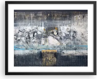 Produktbild von Gerahmtes Poster - Schwarzer Rahmen - Abstraktion modern - 50x40 cm - Wand Bild - Wanddeko - Wandbilder - Kunstposter - Wandposter - Bilderrahmen - Bilder - Kunstdruck - Wandbild - P2BAA50x40-3474