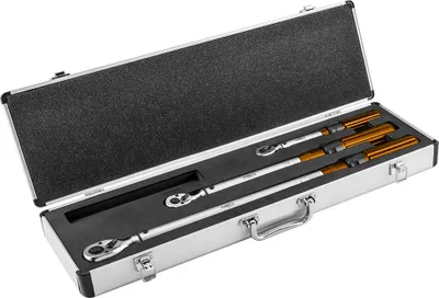 Produktbild von NEO TOOLS Satz umschaltbarer Drehmomentschlüssel 1/4", 3/8", 1/2" 3 St. . aus hochwertigem CrV-Stahl gefertigt, ergonomische Griff, praktischen Koffer