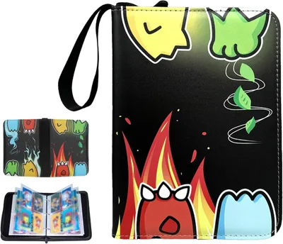 Produktbild von Sammelkarten Album, 50 Seiten 400 Karten Kapazität Sammelalbum, 4 Taschen Tragbarer Wasserdichtes PolyurethanSammelbuch mit Reißverschluss, Geschenk
