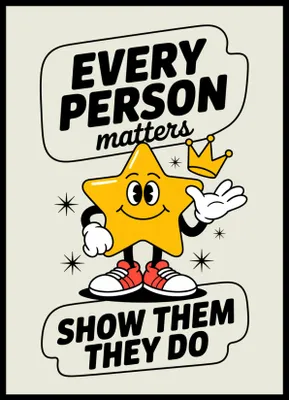 Produktbild von Plakat 50x70cm Motivationsaffirmation Retro Vintage Für das Wohnzimmer Every Person