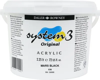 Immagine prodotto di Daler Rowney System3 Vernice acrilica Mars Black 2,25 L 1 pezzo