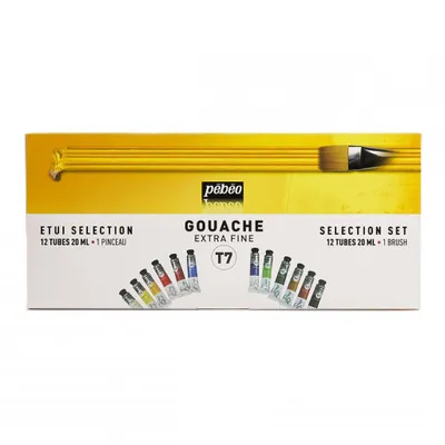 Immagine prodotto di Pebeo Extra Fine Gouache T7 Set, 12 x 20 ml