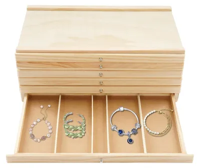 Immagine prodotto di Organizzatore da scrivania in legno con 6 cassetti, ideale per l'ufficio