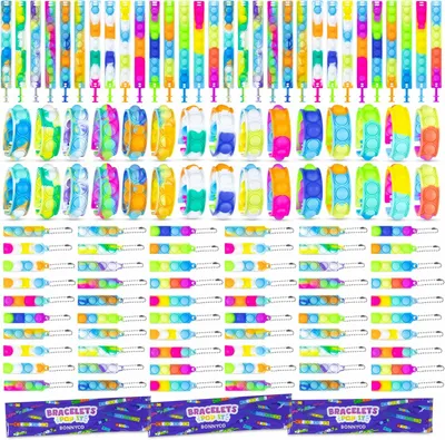 Produktbild von Armbänder und Schlüsselanhänger im Pop-It-Design – Geburtstagsgeschenke – für Kinder und Gäste