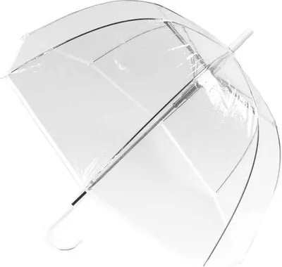 Produktbild von Famanu Kinder Regenschirm Transparent 70 cm - Automatischer Öffnungsmechanismus, stabil und windbeständig, weiß