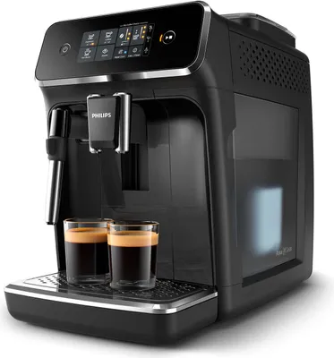 Produktbild von Philips Kaffeevollautomat 2200 Series, 2 Kaffeespezialitäten, Milchaufschäumer, Schwarz (EP2221/40)