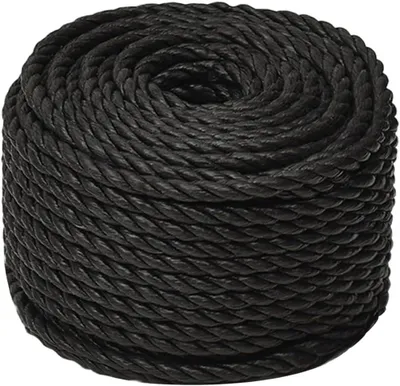 Produktbild von 100 Meter schwarzes 14 mm PP Seil – Geflochtenes Mehrzweckseil für Heimwerker und Gartenarbeiten