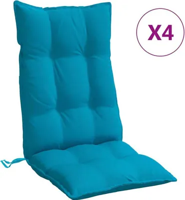 Produktbild von vidaXL Hochlehner-Auflagen 4 Stk. Hellblau Oxford-Gewebe
