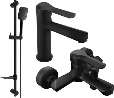 Produktbild von Mexen Sabre DF62 Badewannenset, Schwarz - 72103DF62-70