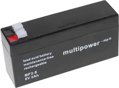 Produktbild von Multipower Blei-Akku MP3-8 Pb 8V / 3Ah Faston 4,8