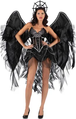 Image de Maman Ange Noir Costume Homme Noir L